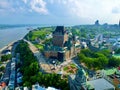 Aerial view of Fairmont Le Chateau Frontenac. Quebec, Canada Royalty Free Stock Photo