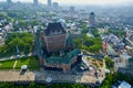 Aerial view of Fairmont Le Chateau Frontenac in Quebec, Canada Royalty Free Stock Photo