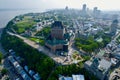 Aerial view of Fairmont Le Chateau Frontenac in Quebec, Canada Royalty Free Stock Photo
