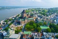 Aerial view of Fairmont Le Chateau Frontenac in Quebec, Canada Royalty Free Stock Photo