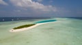 Aerial view of Fairy tale smal island in Indian ocean, Maldives