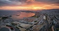 Aerial view of the Faliro Delta and Kallithea district in south Athens, Greece