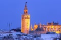 Giralda at night, Spain Royalty Free Stock Photo