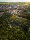 Aerial view of the Castle of La Mota in Medina del Campo