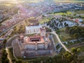 Aerial view of the Castle of La Mota in Medina del Campo