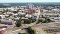 Aerial view of the famous city of Greensboro in North Carolina, USA Royalty Free Stock Photo