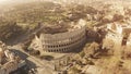 Aerial view of crowded famous Colosseum or Coliseum amphitheatre in Rome, Italy Royalty Free Stock Photo