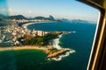 Aerial view of famous Copacabana Beach and Ipanema beach in Rio de Janeiro, Brazil Royalty Free Stock Photo