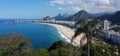 Aerial view of the famous Copacabana beach in Rio de Janeiro Brazil Royalty Free Stock Photo