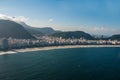 Aerial view of famous Copacabana Beach in Rio de Janeiro, Brazil Royalty Free Stock Photo