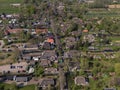 Aerial view of famous dutch village Giethoorn