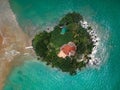 Aerial View of Famous Landmark Taprobane island in Weligama, Sri Lanka