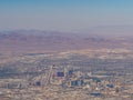 Aerial view of the famous Las Vegas cityscape and strip view Royalty Free Stock Photo