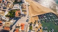 Aerial View of Famous Punta Secca Lighthouse, Santa Croce Camerina, Ragusa, Sicily, Italy