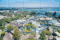 Aerial view of the famous SeaWorld Royalty Free Stock Photo