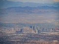 Aerial view of the famous strip skyline from Turtlehead peak trail Royalty Free Stock Photo