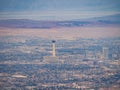 Aerial view of the famous strip skyline from Turtlehead peak trail Royalty Free Stock Photo