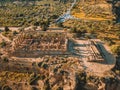 Aerial view of the famous Temple of Concordia in the Valley of Temples near Agrigento, Sicily Royalty Free Stock Photo