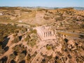 Aerial view of the famous temple of Concordia in the Valley of Temples near Agrigento, Sicily Royalty Free Stock Photo