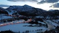 Aerial view of the famous winter resort Hemsedal, Norway