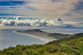 Aerial view of Farewell Spit, South Island, New Zealand Royalty Free Stock Photo