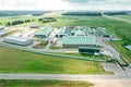 Aerial view of farm buildings. drone point view Royalty Free Stock Photo