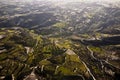 Aerial view of farm fields Royalty Free Stock Photo