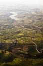 Aerial view of farm fields Royalty Free Stock Photo