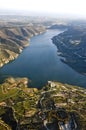 Aerial view at farm fields Royalty Free Stock Photo