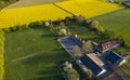 Aerial view of the farm landscape of Remagen Germany