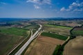 Aerial view of farmland north of Casa Grande