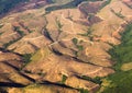 Aerial view of farmlands Royalty Free Stock Photo