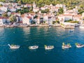 aerial view of fashinada holidays in perast montenegro