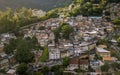 Aerial view of Favela in Cosme Velho in Rio de Janeiro, Brazil Royalty Free Stock Photo