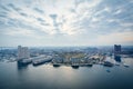 Aerial view of Federal Hill and the Inner Harbor of Baltimore, M Royalty Free Stock Photo