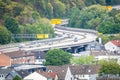 aerial view of the federal road at Siegen Germany Royalty Free Stock Photo