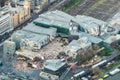 Aerial view of Federation Square in Melbourne, Australia