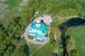 Aerial view of the Fedorovsky Cathedral. Tsarskoye Selo, St. Petersburg