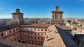 Aerial view of from Ferrara Castle in Italy Royalty Free Stock Photo