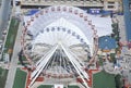Aerial View of Ferris Wheel, Navy Pier, Chicago, Illinois Royalty Free Stock Photo