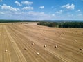 Aerial view of the field. Royalty Free Stock Photo