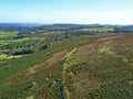 Fields of Dartmoor and Meldon hill in Devon Royalty Free Stock Photo
