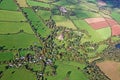 Aerial view of the fields of North Devon Royalty Free Stock Photo