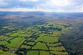 Aerial view of the fields of North Devon and Dartmoor Royalty Free Stock Photo