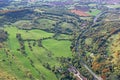 Aerial view of the fields of North Devon , England Royalty Free Stock Photo