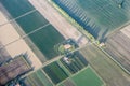 Aerial view fields Po Basin Italy