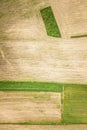 Aerial view of fields in Stradow Royalty Free Stock Photo