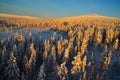 Aerial view of finish lapland Royalty Free Stock Photo