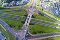 Aerial view of the first diverging diamond interchange on the Alabama Gulf Coast Royalty Free Stock Photo