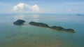 fish farm near Pulau Aman and Pulau Gedong in sunny day